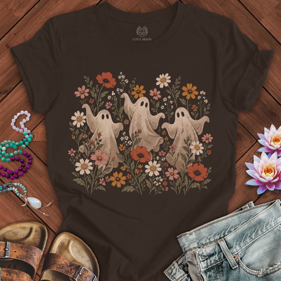 Vintage Dancing Ghosts Tee Brown
