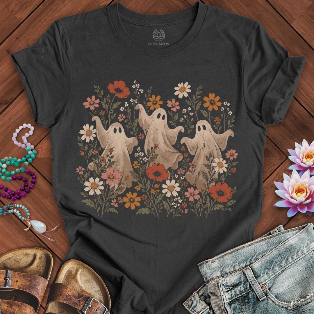 Vintage Dancing Ghosts Tee Dark Grey Heather