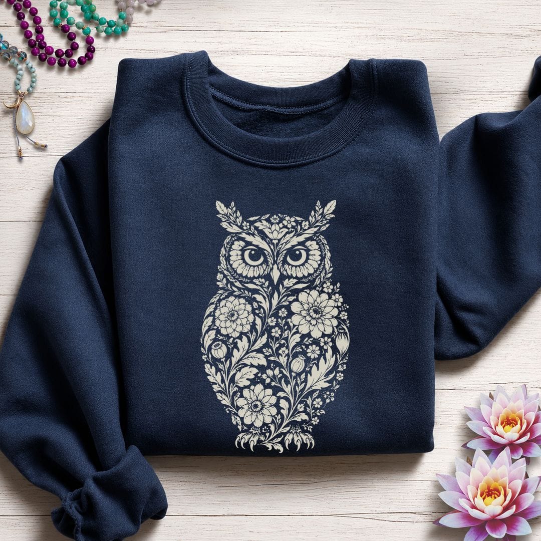 Vintage Owl Sweatshirt Navy