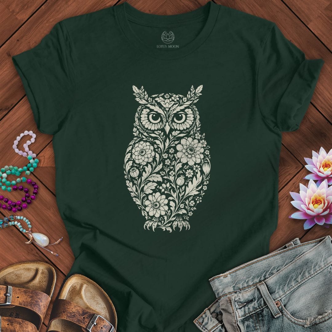 Vintage Owl Tee Forest