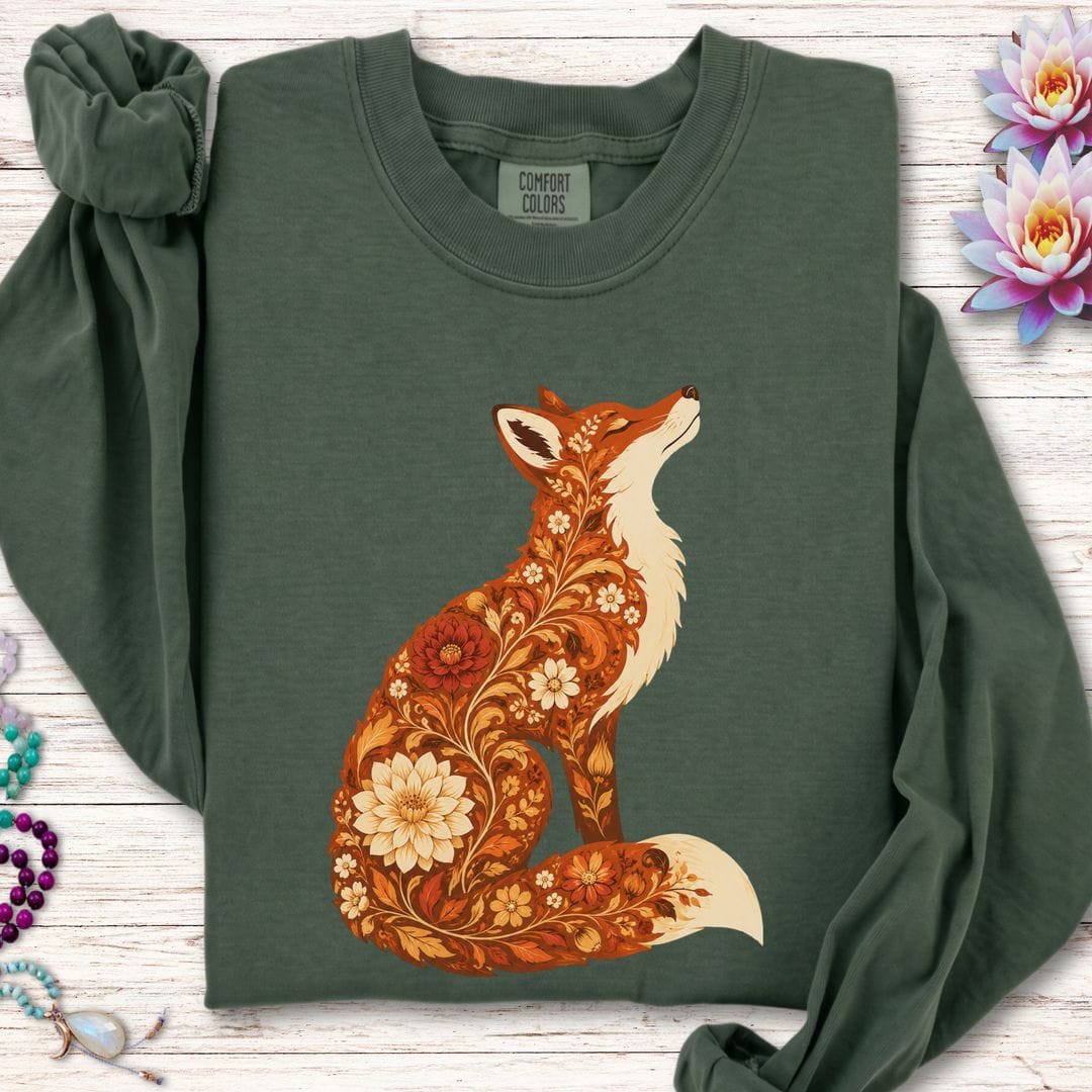 Printify Long-sleeve Vintage Red Fox Long Sleeve Tee Hemp / S