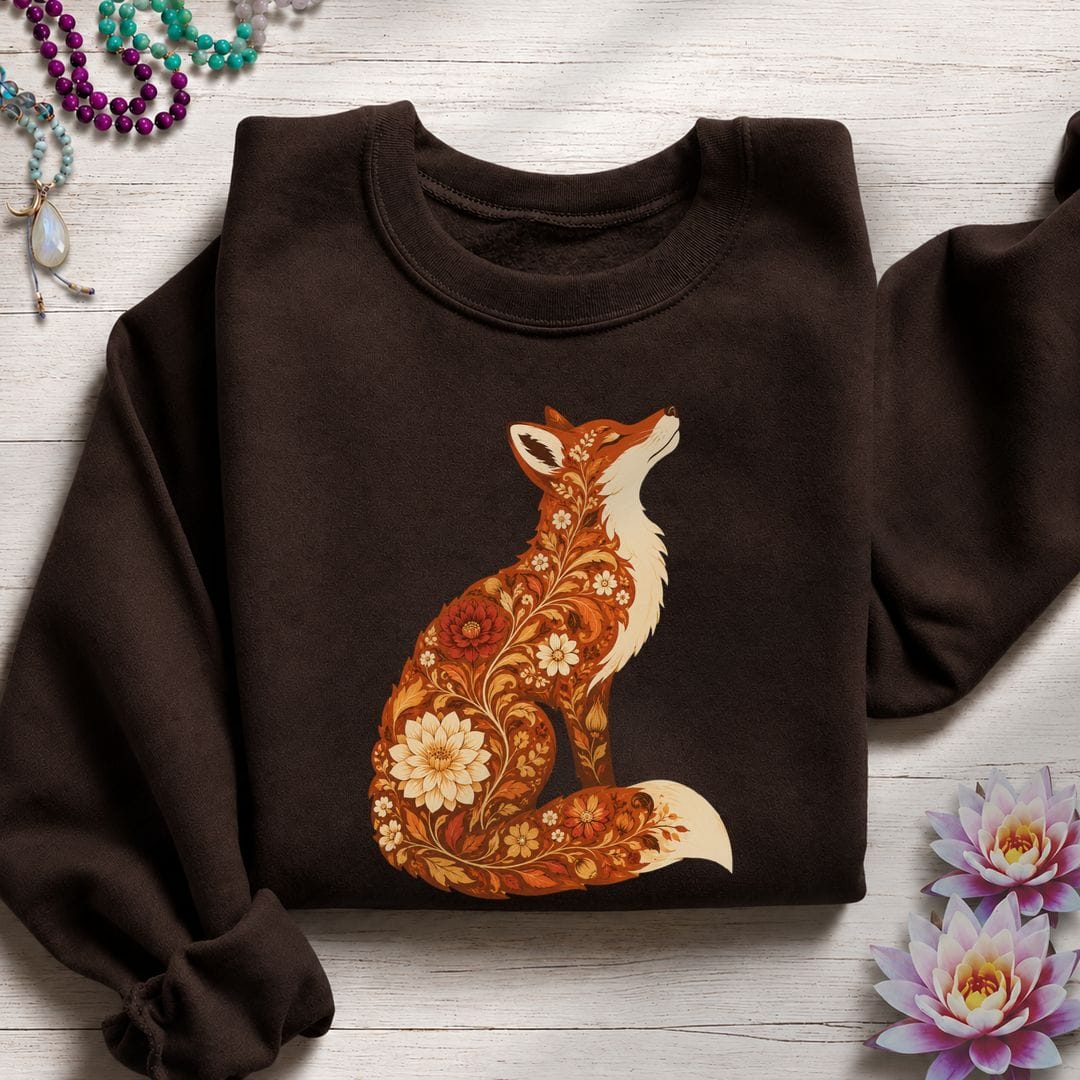 Vintage Red Fox Sweatshirt Dark Chocolate