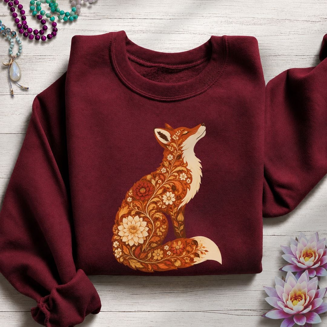 Vintage Red Fox Sweatshirt Garnet