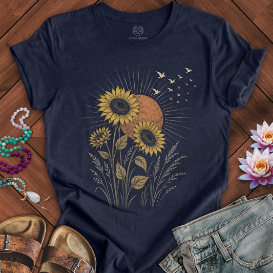 Vintage Sunflower Tee Heather Midnight Navy