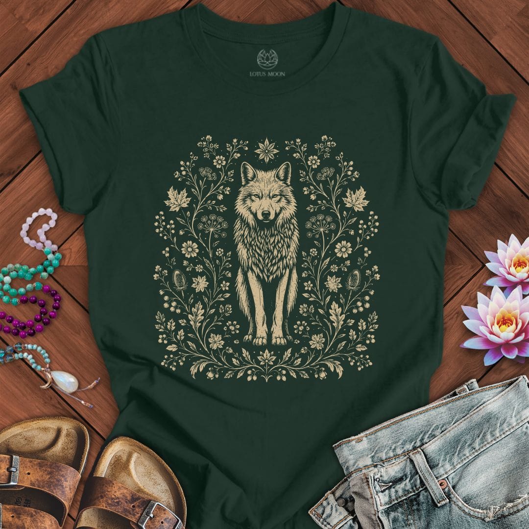 Printify T-Shirt Vintage Wolf Tee Forest / S