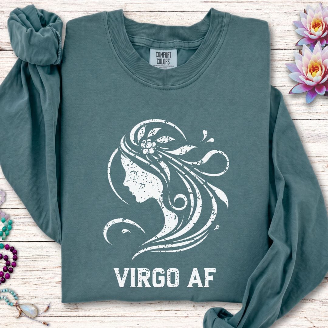 Virgo AF Long Sleeve Tee Blue Spruce