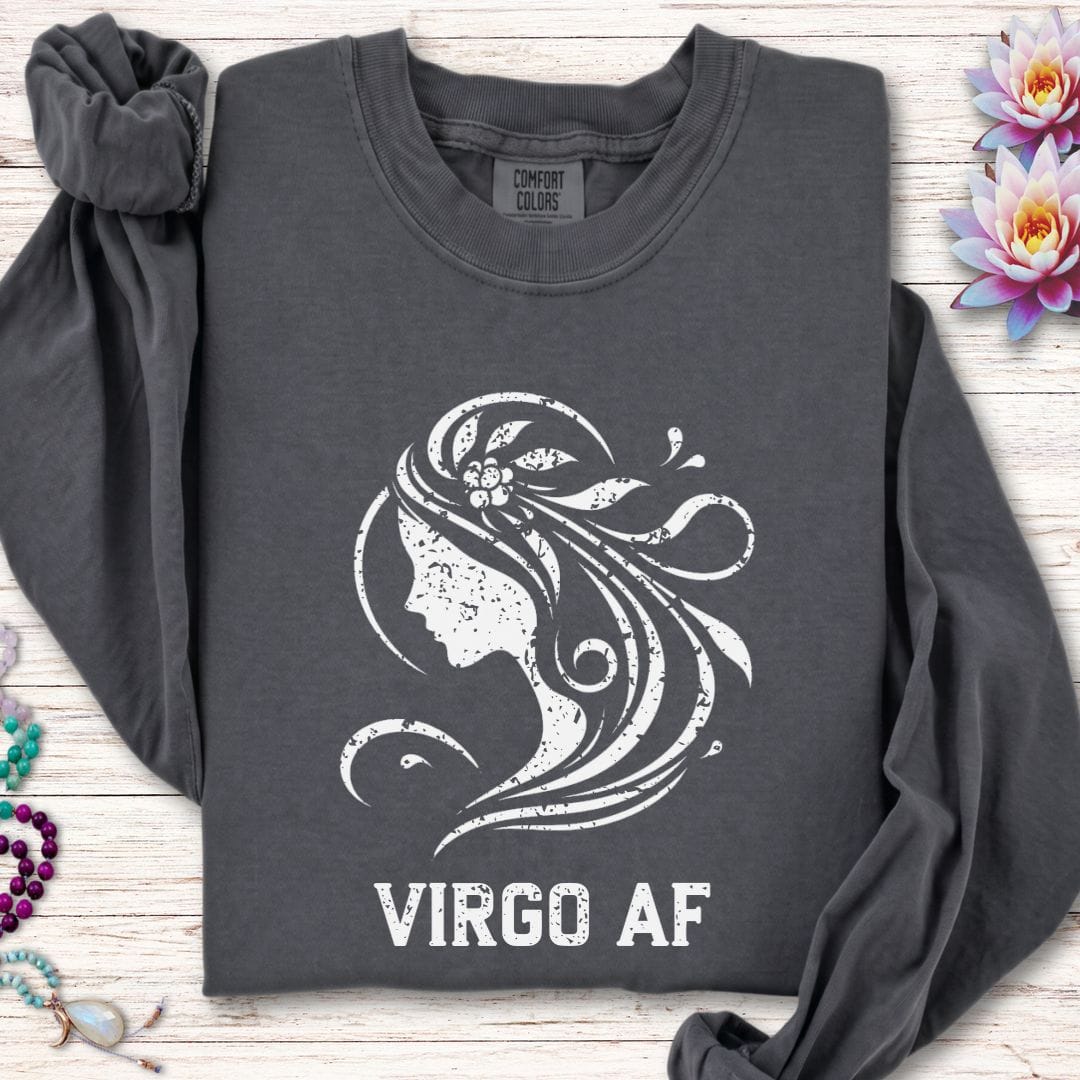 Virgo AF Long Sleeve Tee Pepper