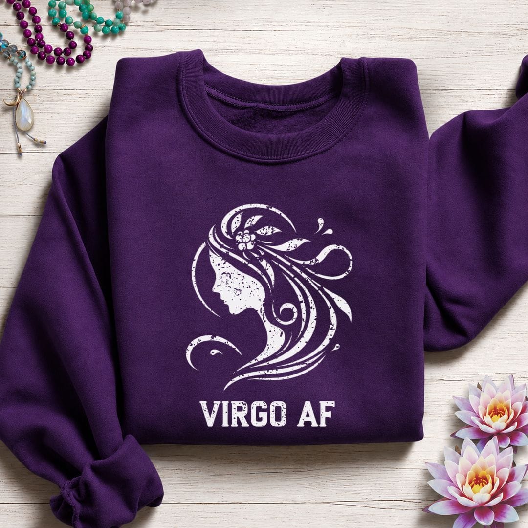 Virgo AF Sweatshirt Purple