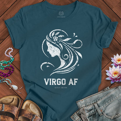 Lotus Moon Co. T-Shirt Virgo AF Tee Deep Teal / S