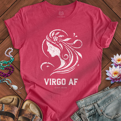 Lotus Moon Co. T-Shirt Virgo AF Tee Heather Raspberry / S