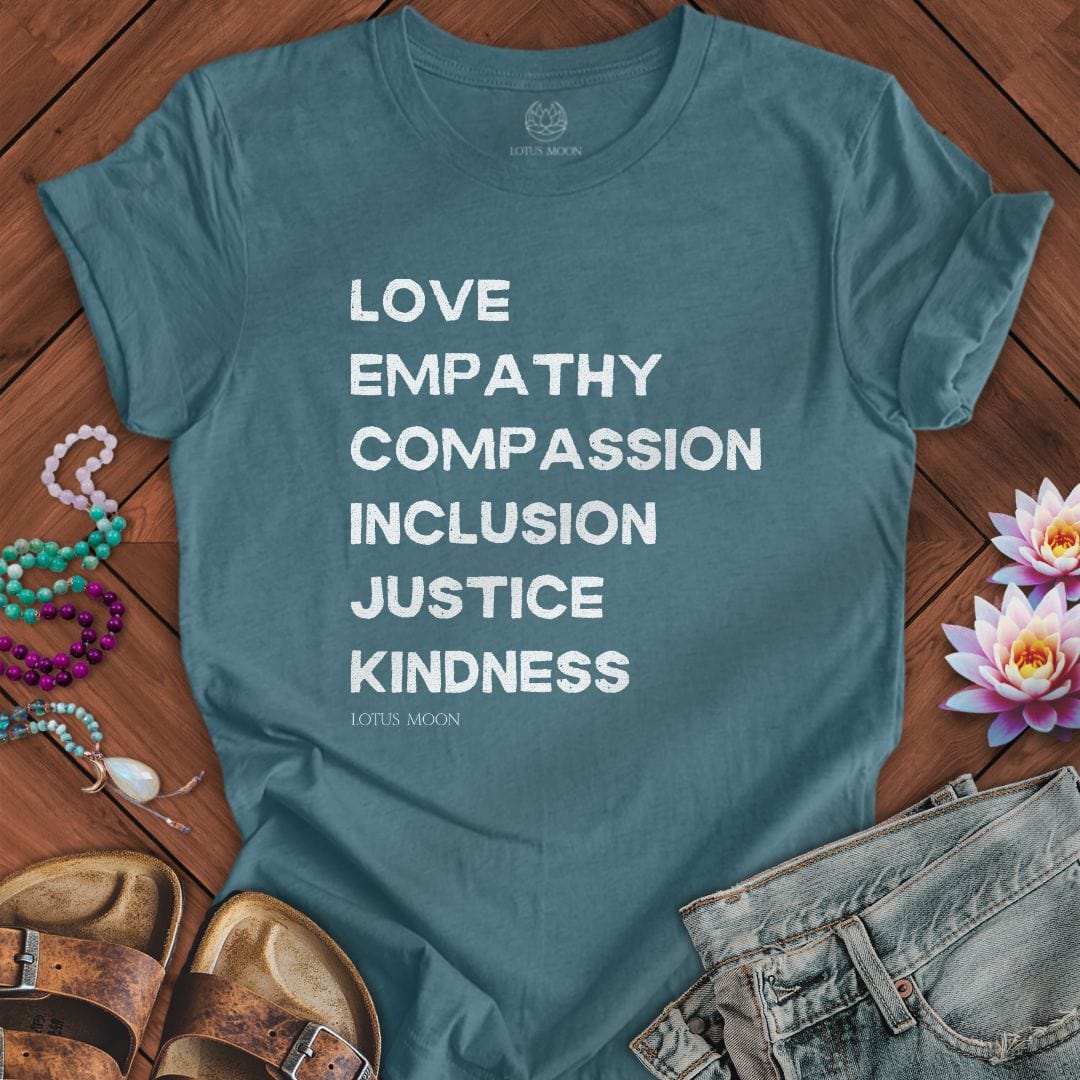 Virtue Text Tee Heather Deep Teal