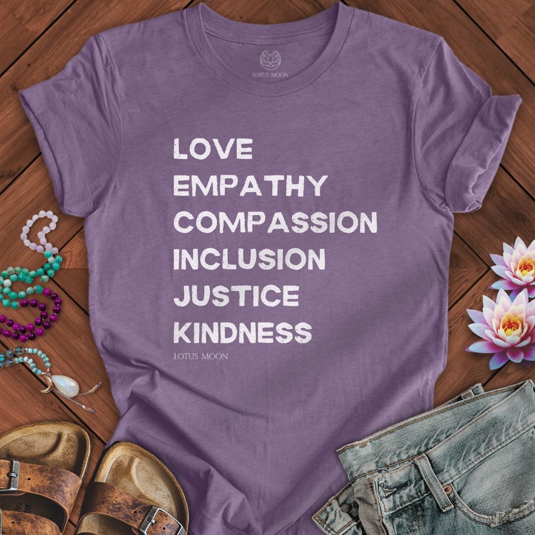 Virtue Text Tee Heather Purple
