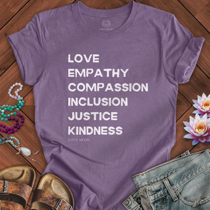 Virtue Text Tee Heather Purple