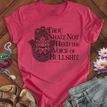 Voice of Bullshit Tee Heather Raspberry