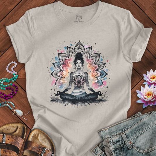 Watercolor Meditation Tee Heather Dust