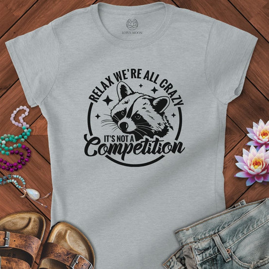 We're All Crazy Fitted Tee Sport Grey