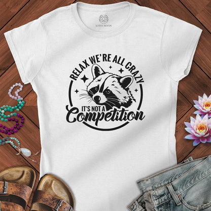 We're All Crazy Fitted Tee White