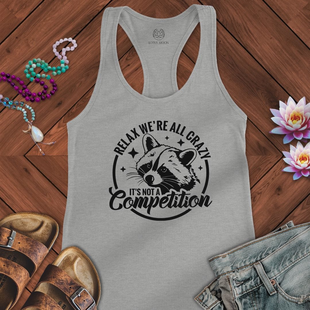 We're All Crazy Tank Heather Grey
