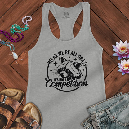 We're All Crazy Tank Heather Grey