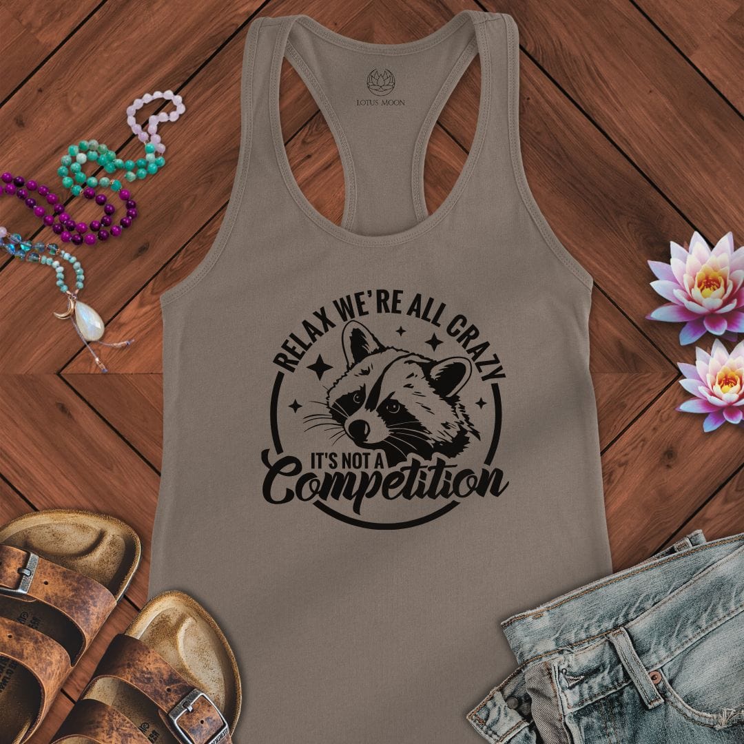 We're All Crazy Tank Solid Warm Gray