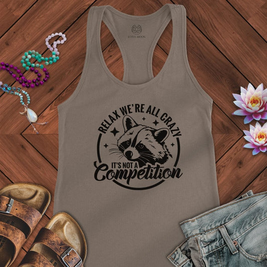 We're All Crazy Tank Solid Warm Gray