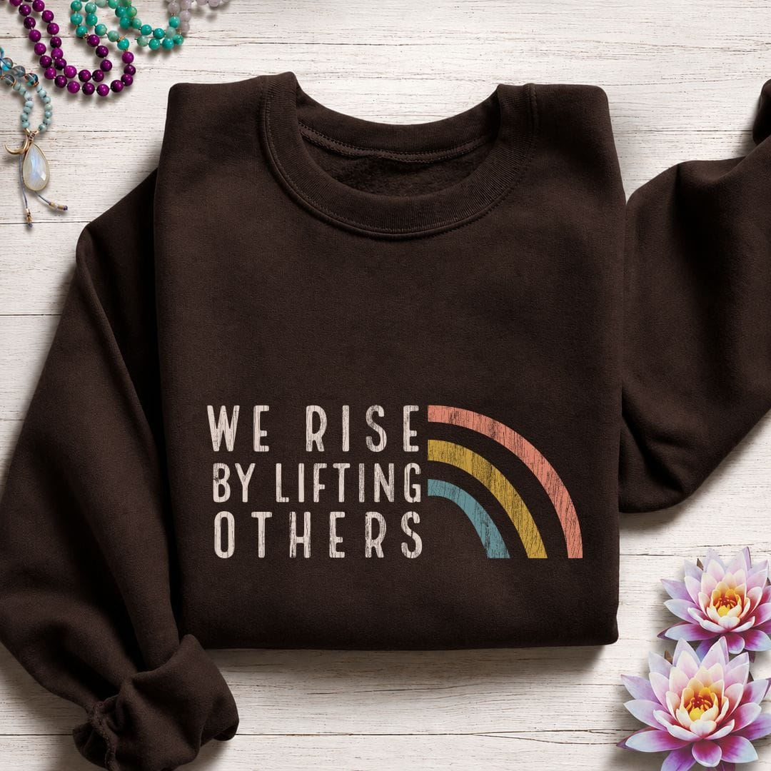We Rise Graphic Sweatshirt Dark Chocolate