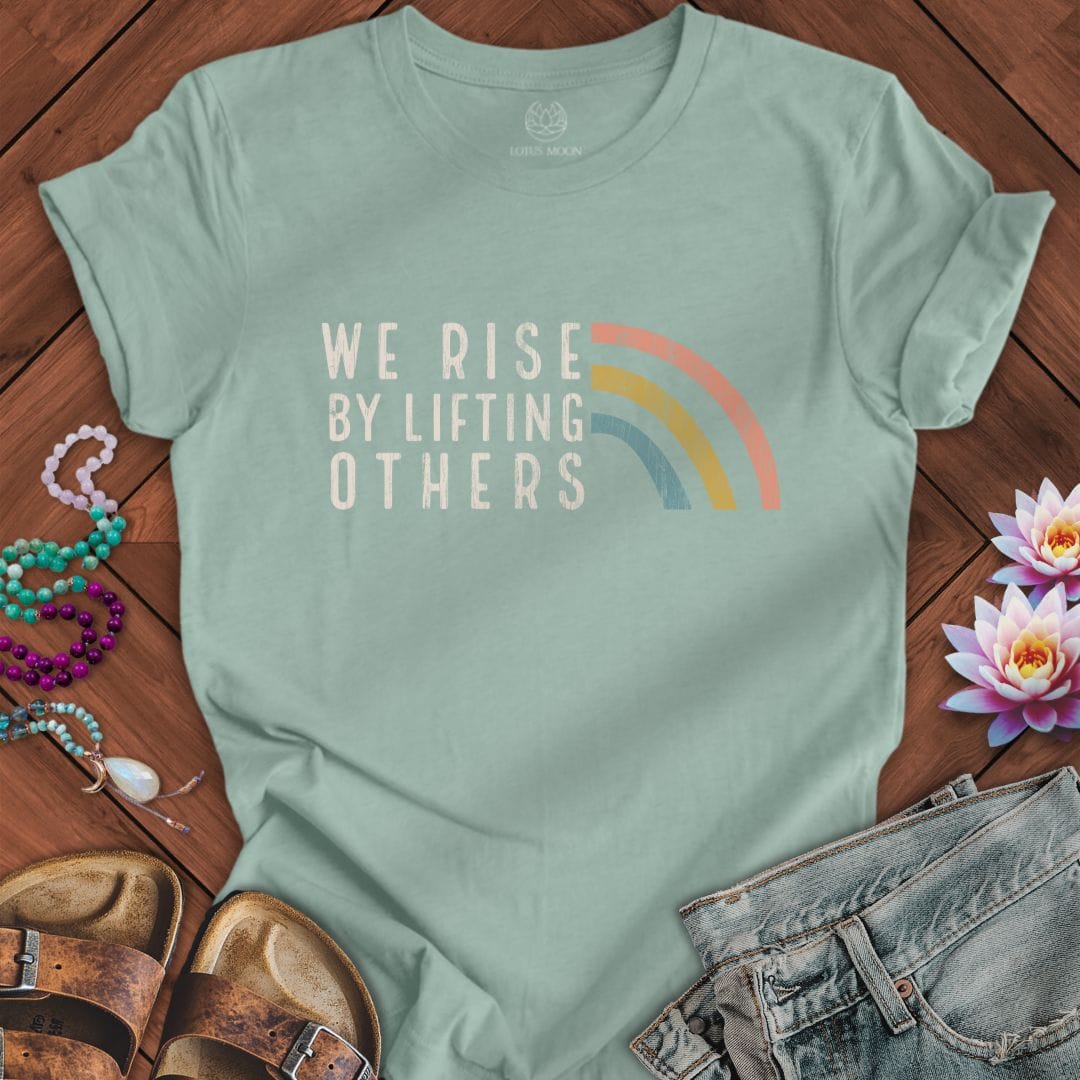 We Rise Graphic Tee Dusty Blue