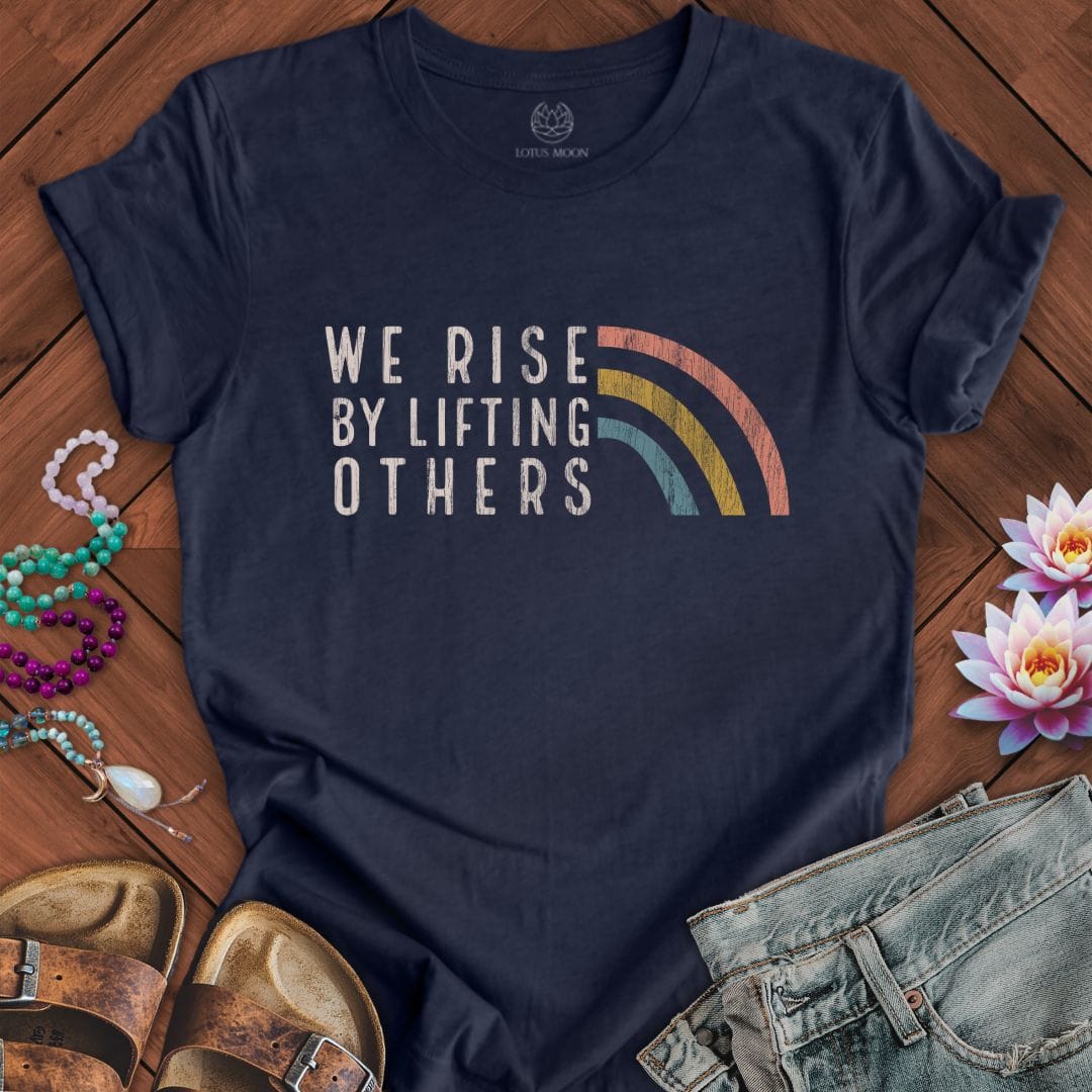 We Rise Graphic Tee Heather Midnight Navy