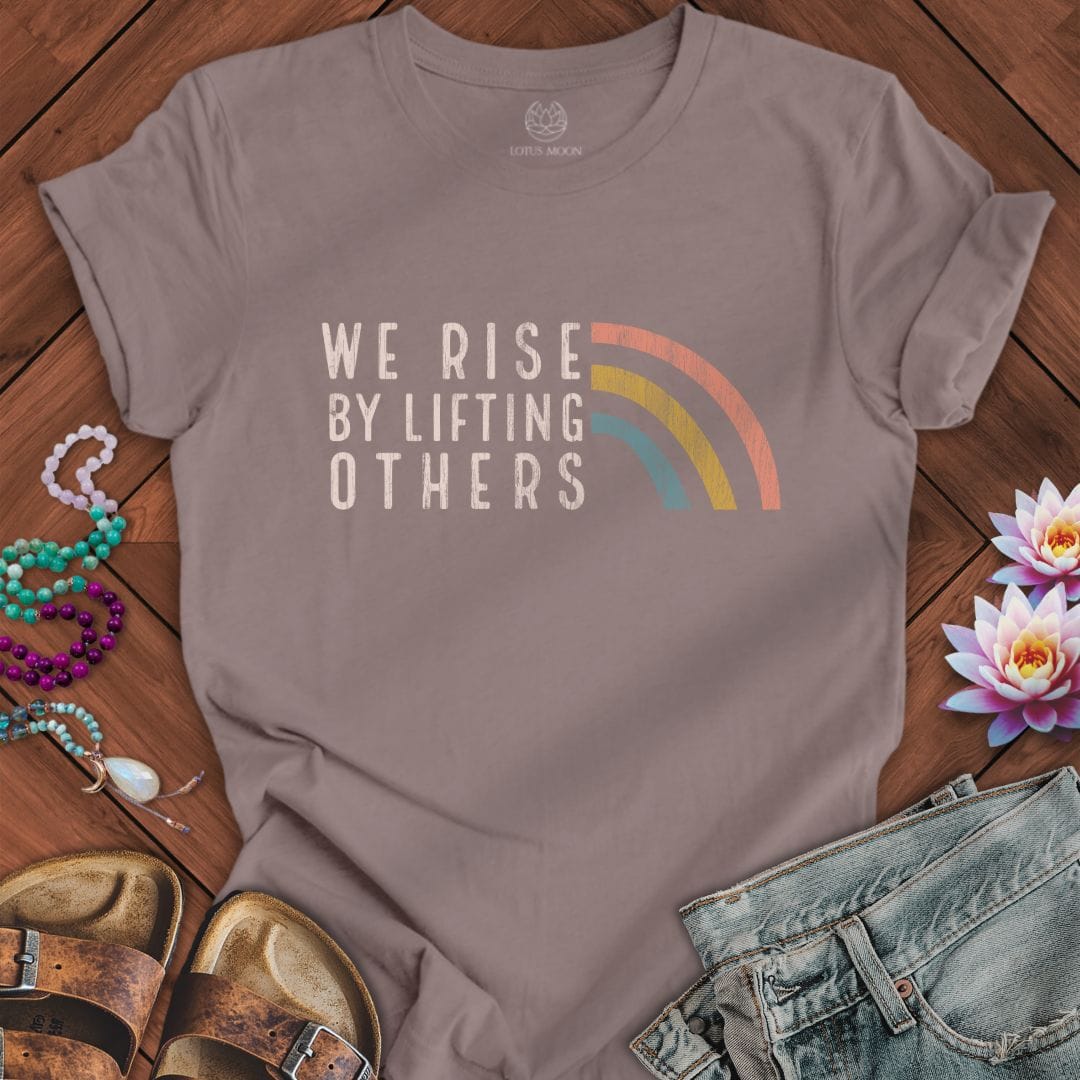 We Rise Graphic Tee Pebble Brown