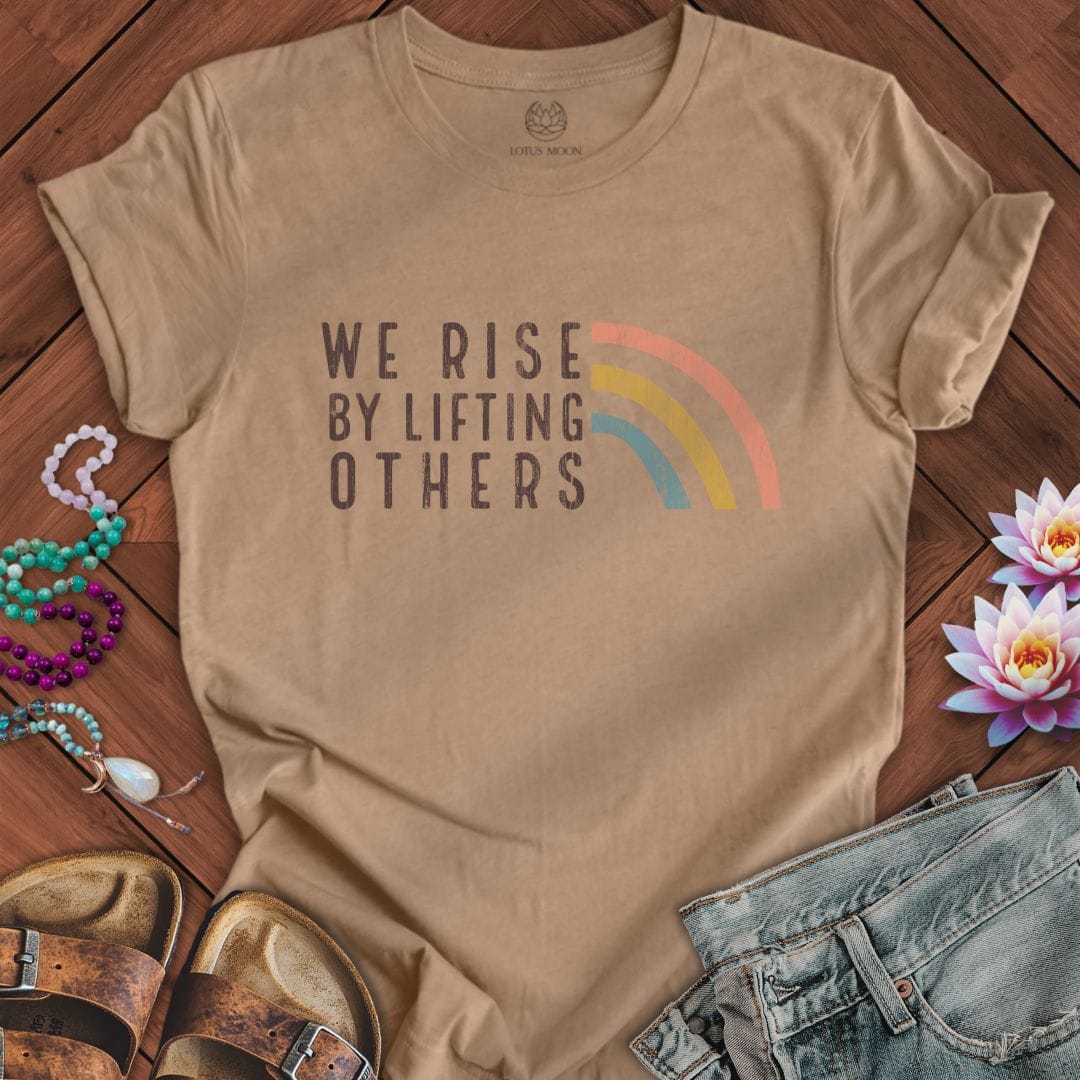 We Rise Graphic Tee Tan