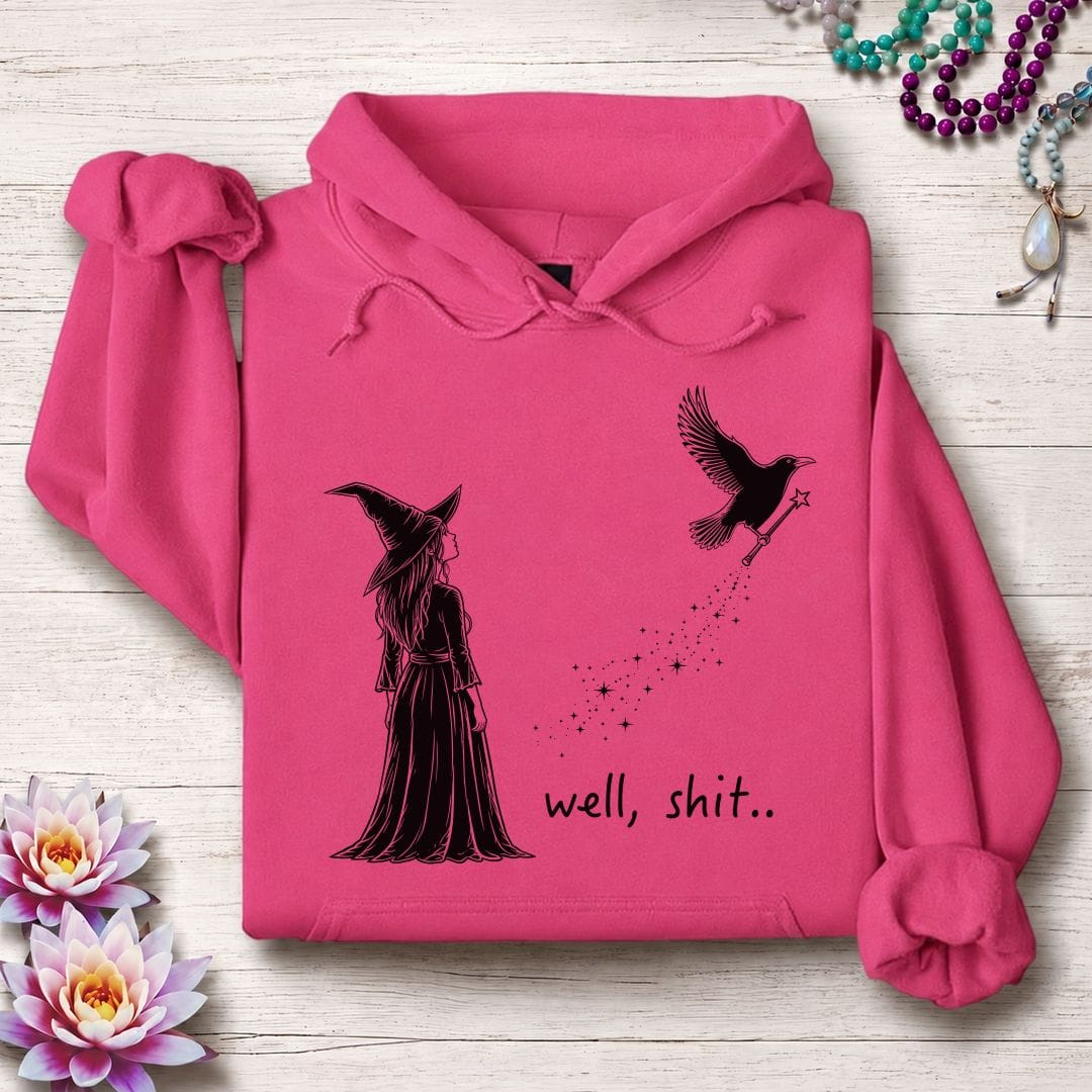 Printify Hoodie Well Shit Hoodie Heliconia / S