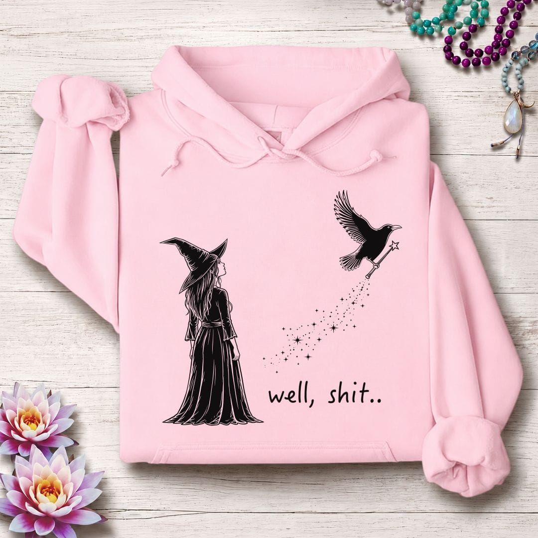 Printify Hoodie Well Shit Hoodie Light Pink / S