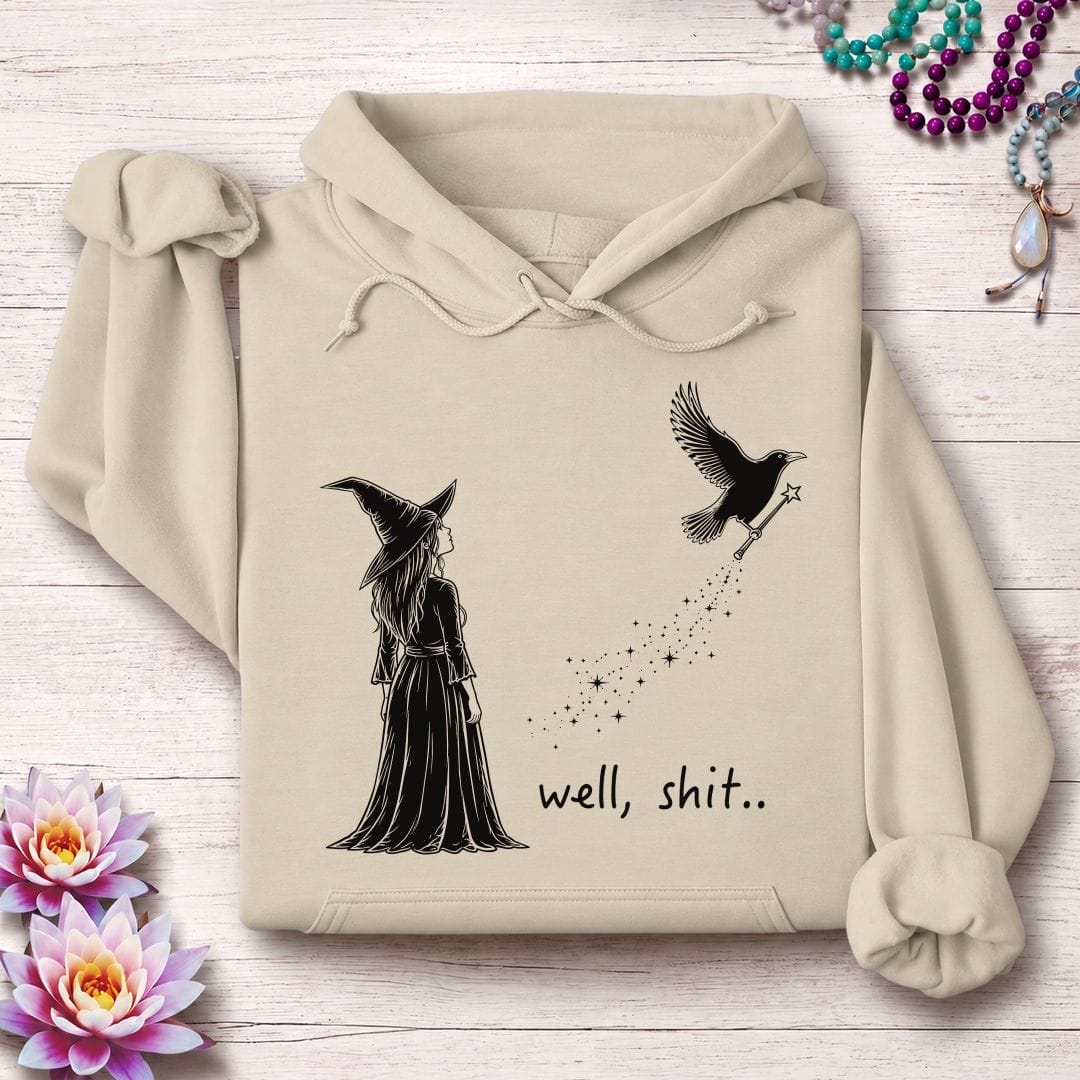 Printify Hoodie Well Shit Hoodie Sand / S