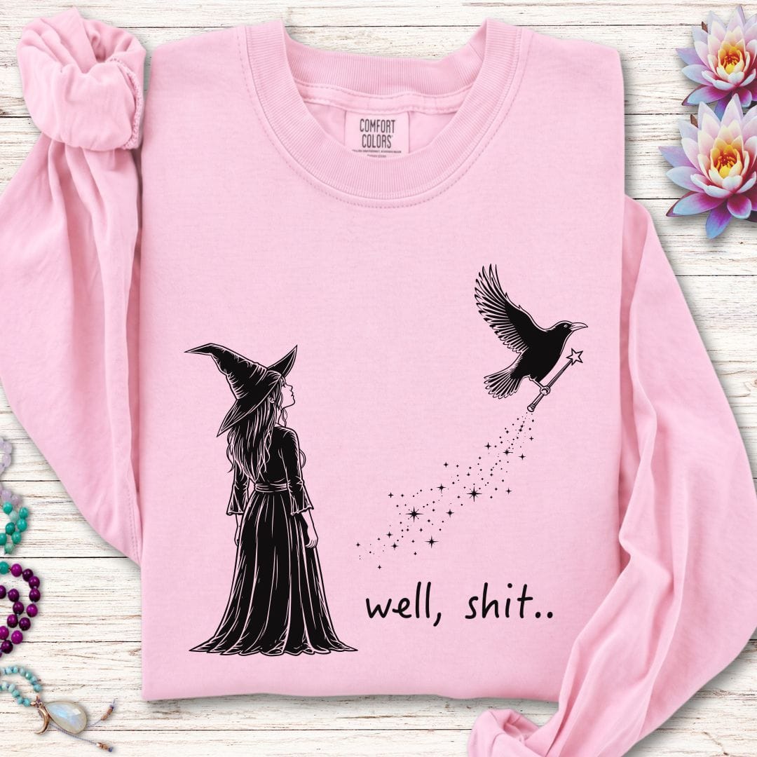 Printify Long-sleeve Well Shit Long Sleeve Tee Blossom / S