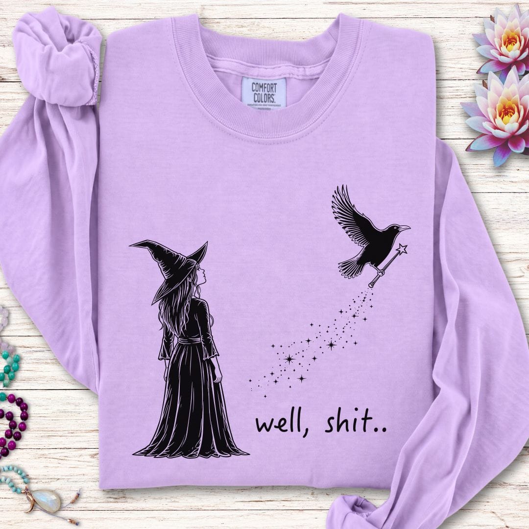 Printify Long-sleeve Well Shit Long Sleeve Tee Orchid / S