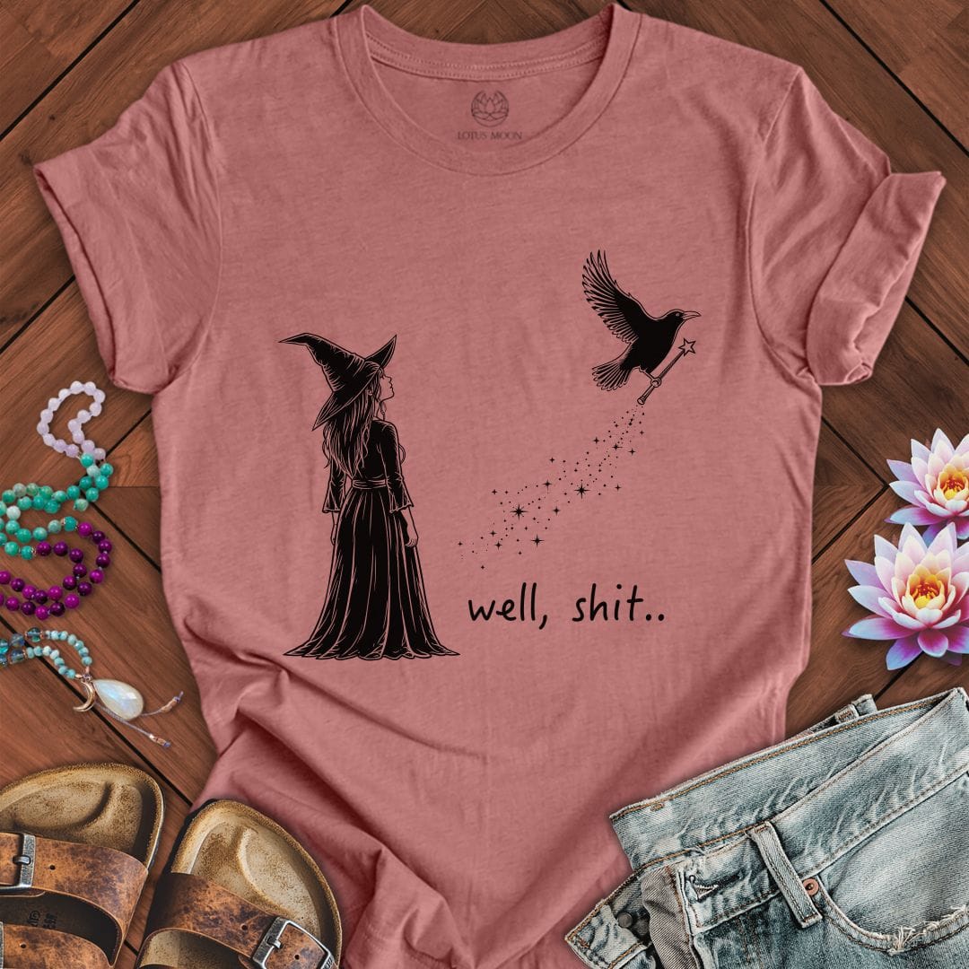 Printify T-Shirt Well Shit Tee Heather Mauve / S