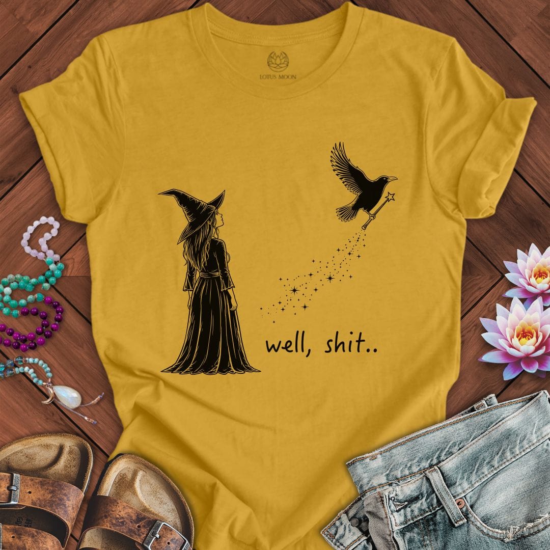 Printify T-Shirt Well Shit Tee Heather Mustard / S