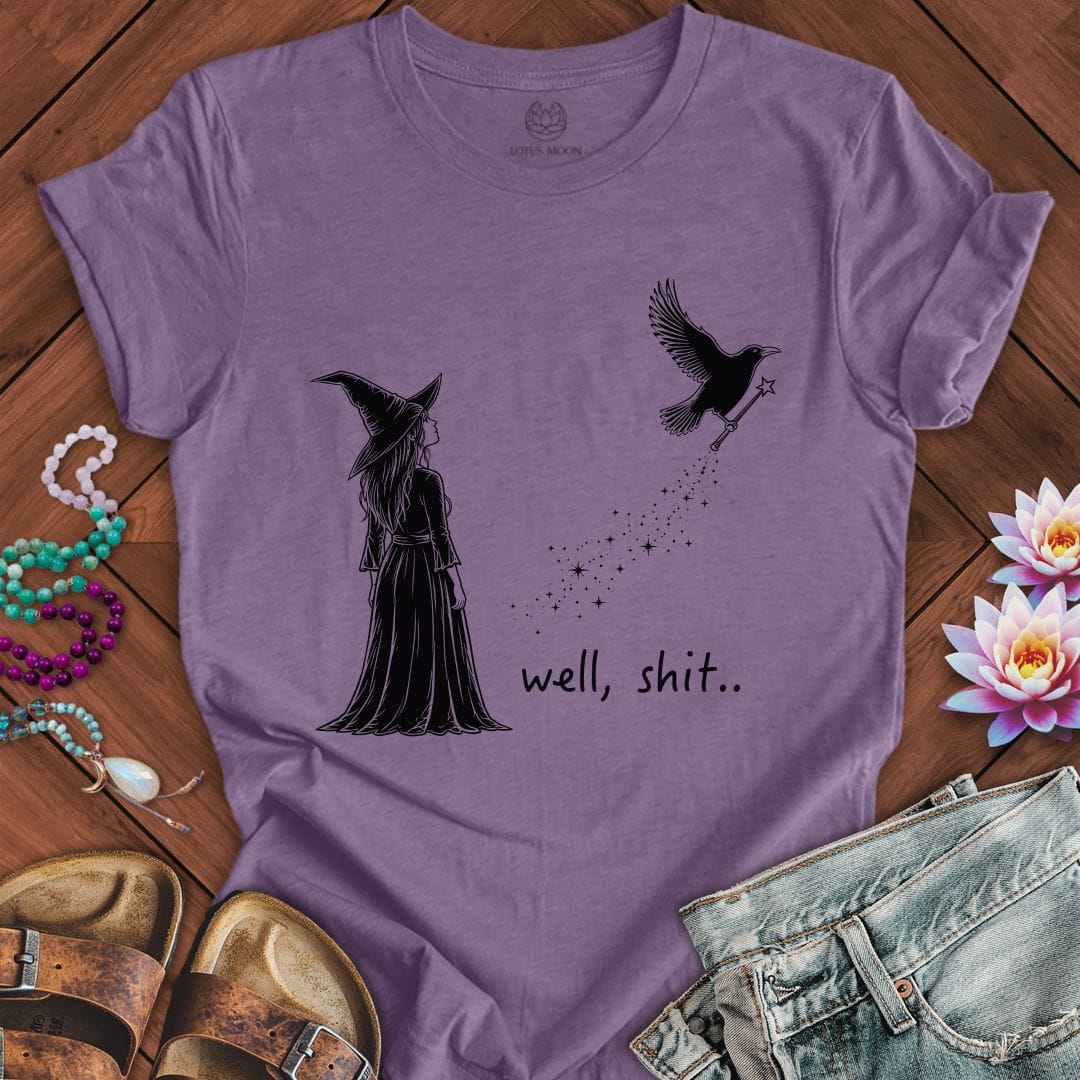 Printify T-Shirt Well Shit Tee Heather Purple / S