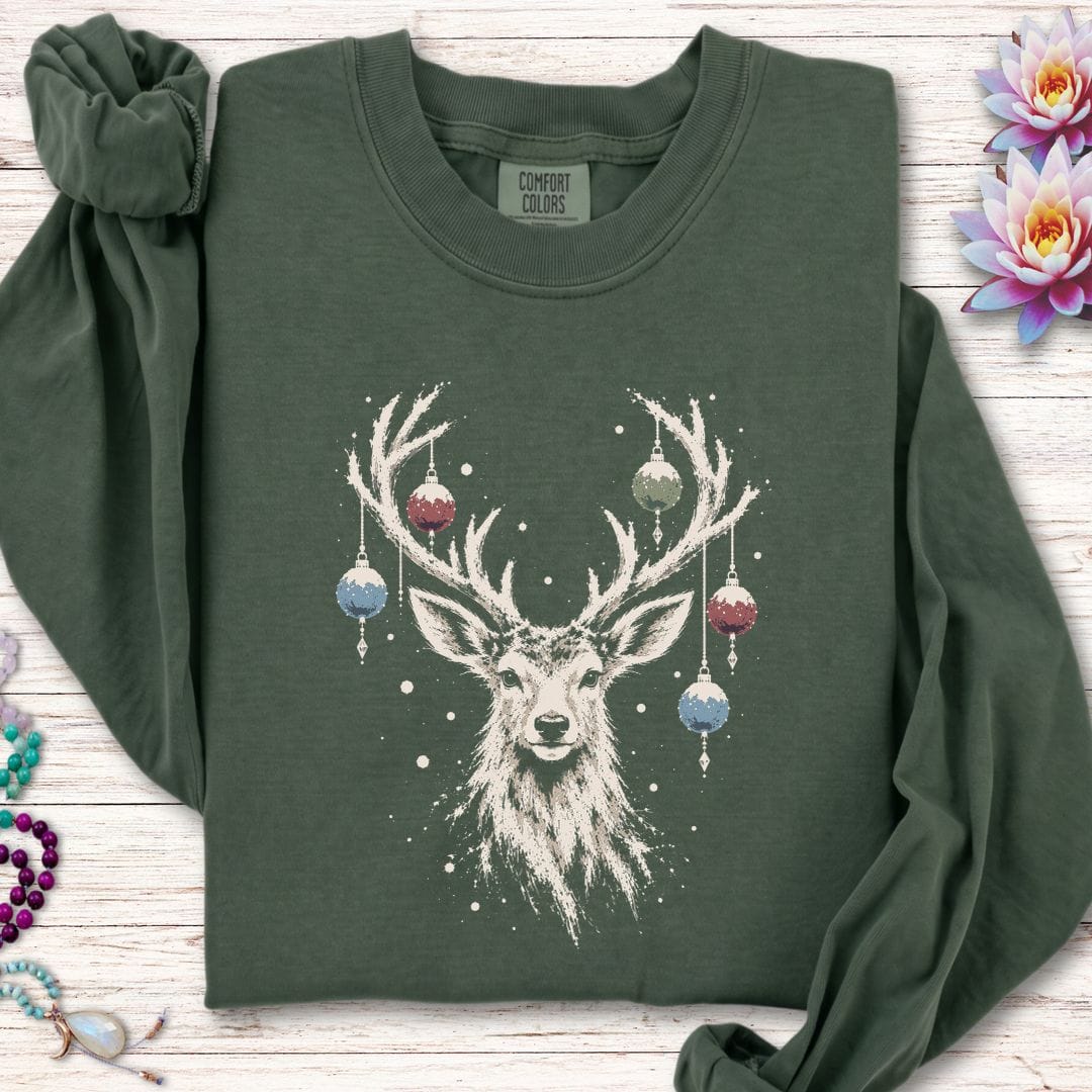 Whimsical Deer Long Sleeve Tee Hemp