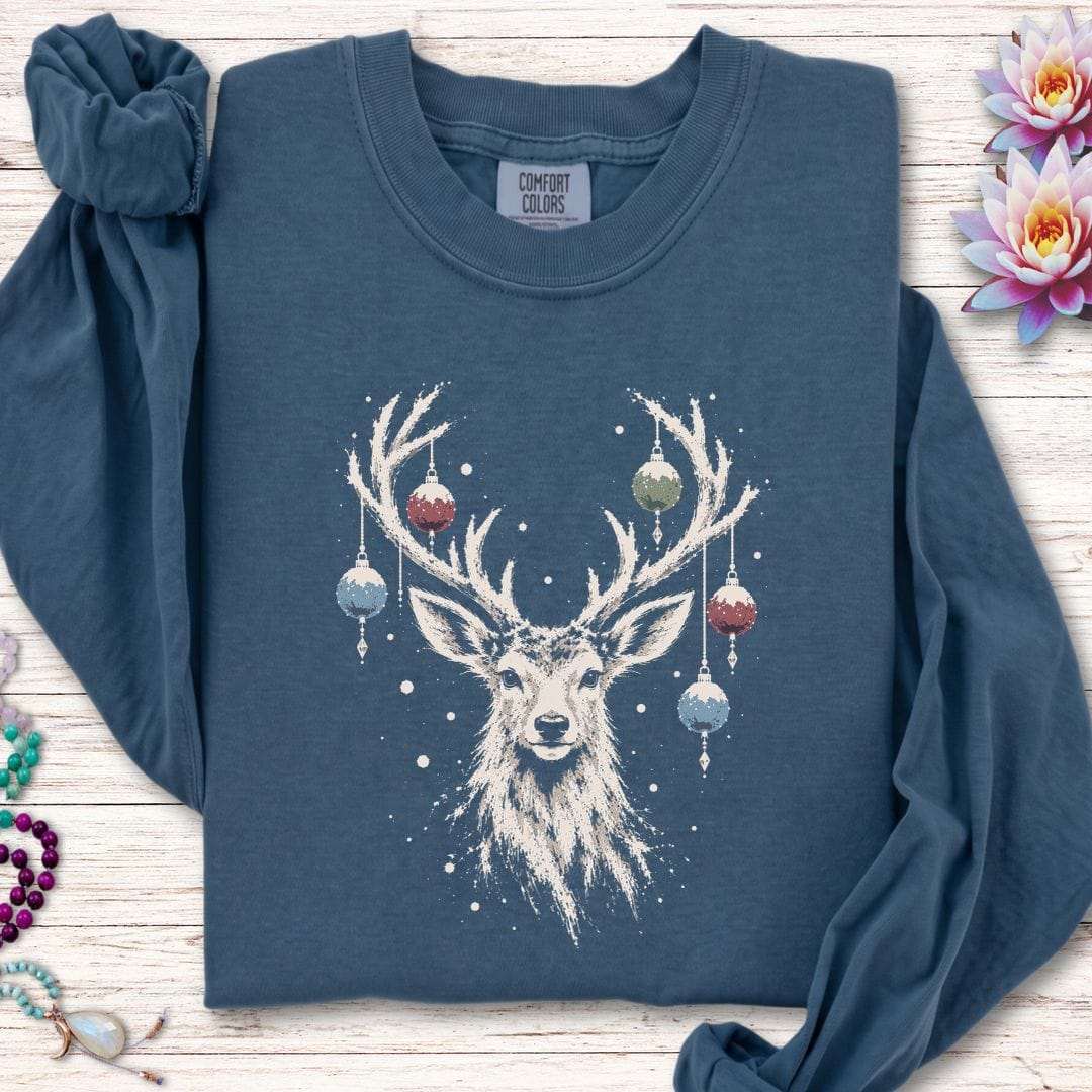 Whimsical Deer Long Sleeve Tee Midnight