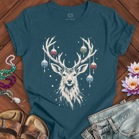 Whimsical Deer Tee Deep Teal