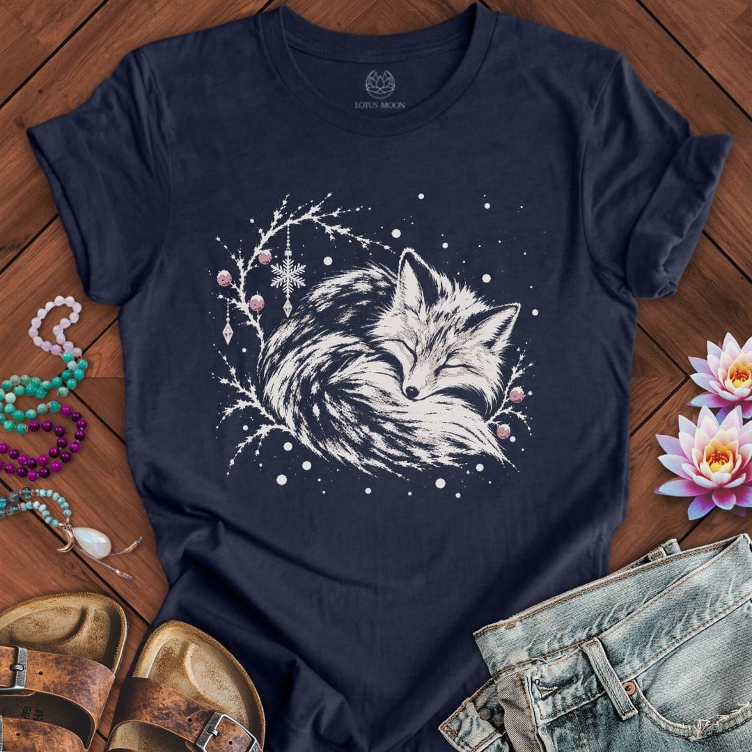 Printify T-Shirt Whimsical Fox Heather Midnight Navy / S