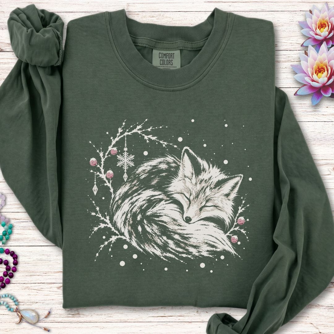 Whimsical Fox Long Sleeve Tee Hemp