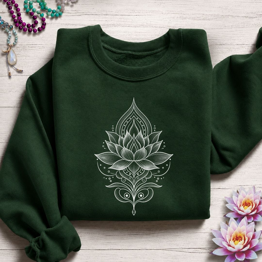 White Lotus Sweatshirt Forest Green
