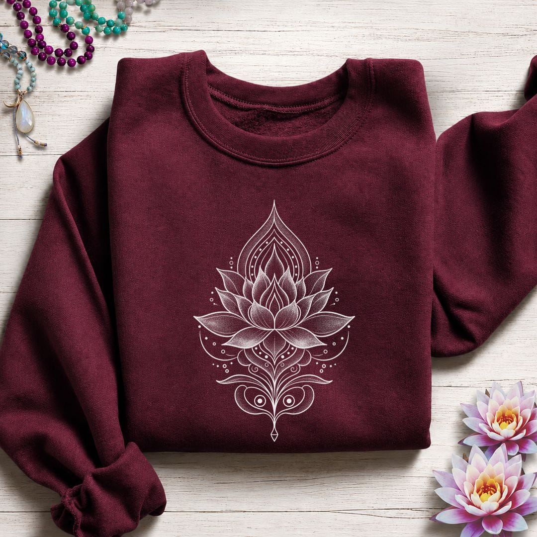 White Lotus Sweatshirt Maroon