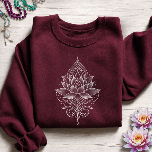 White Lotus Sweatshirt Maroon