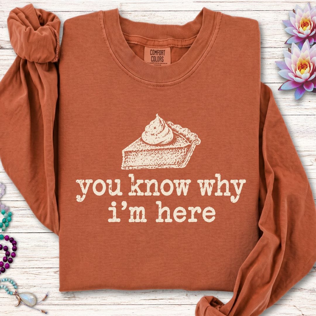 Printify Long-sleeve Why I'm Here Long Sleeve Tee Yam / S