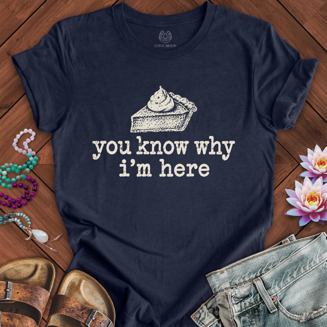 Why I'm Here Tee Heather Midnight Navy