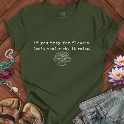 Printify T-Shirt Why It Rains Tee Military Green / S