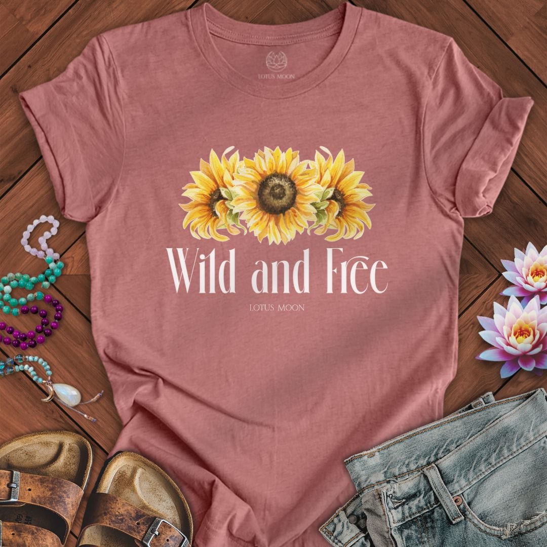 Wild and Free Tee Heather Mauve